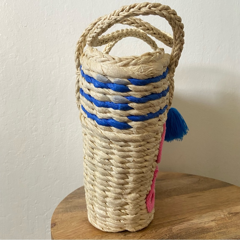 Straw Tote Basket Bag - Picture 3 of 8
